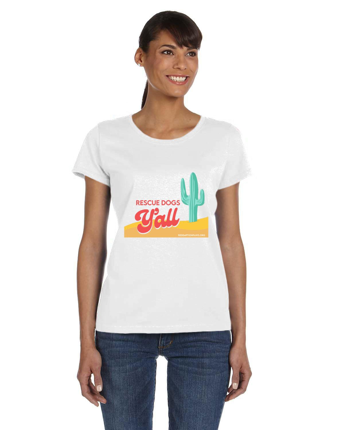 Rescue Dogs Y'all T-Shirt - Slim Fit