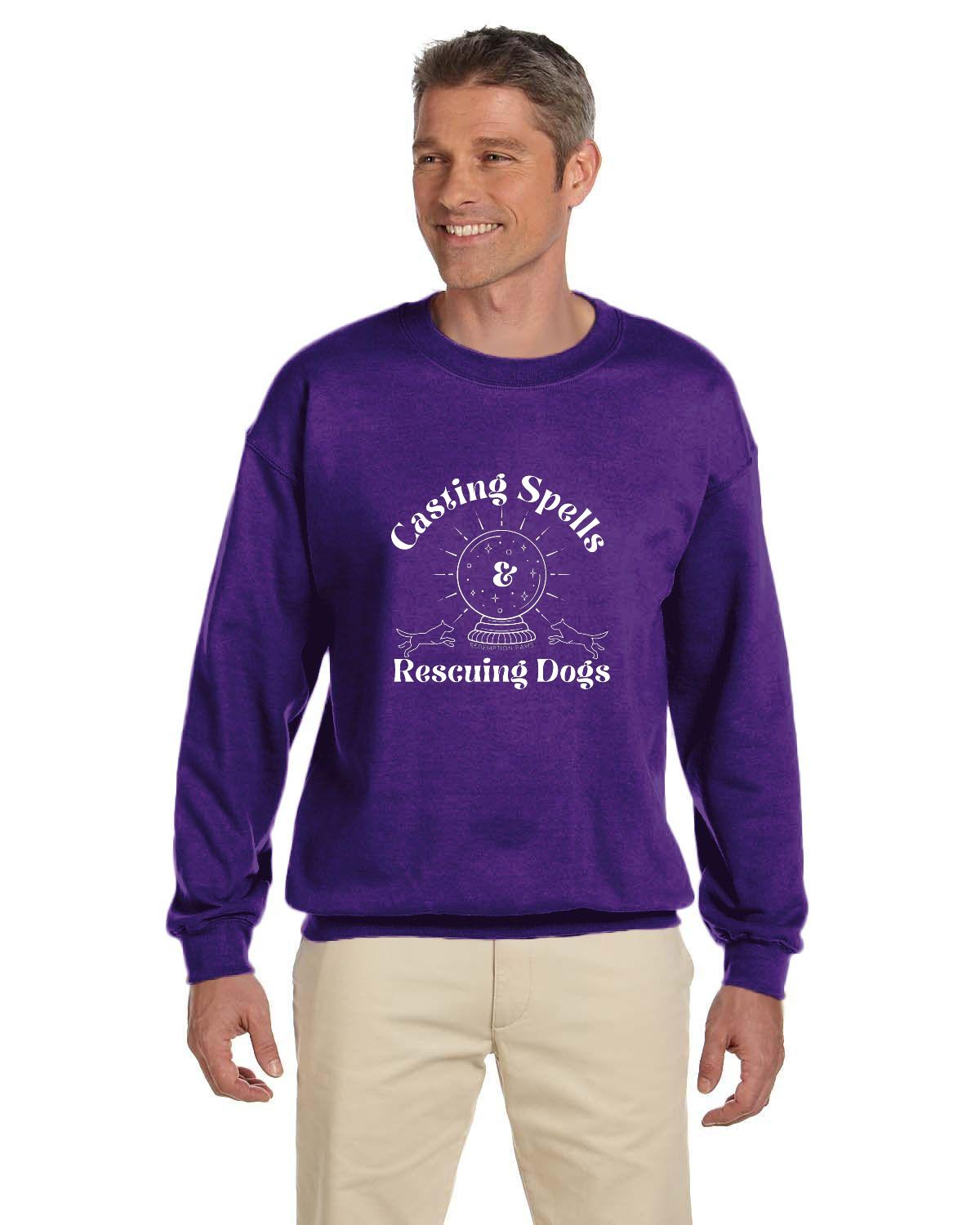 Casting Spells and Rescuing Dogs Crystal Ball Sweatshirt
