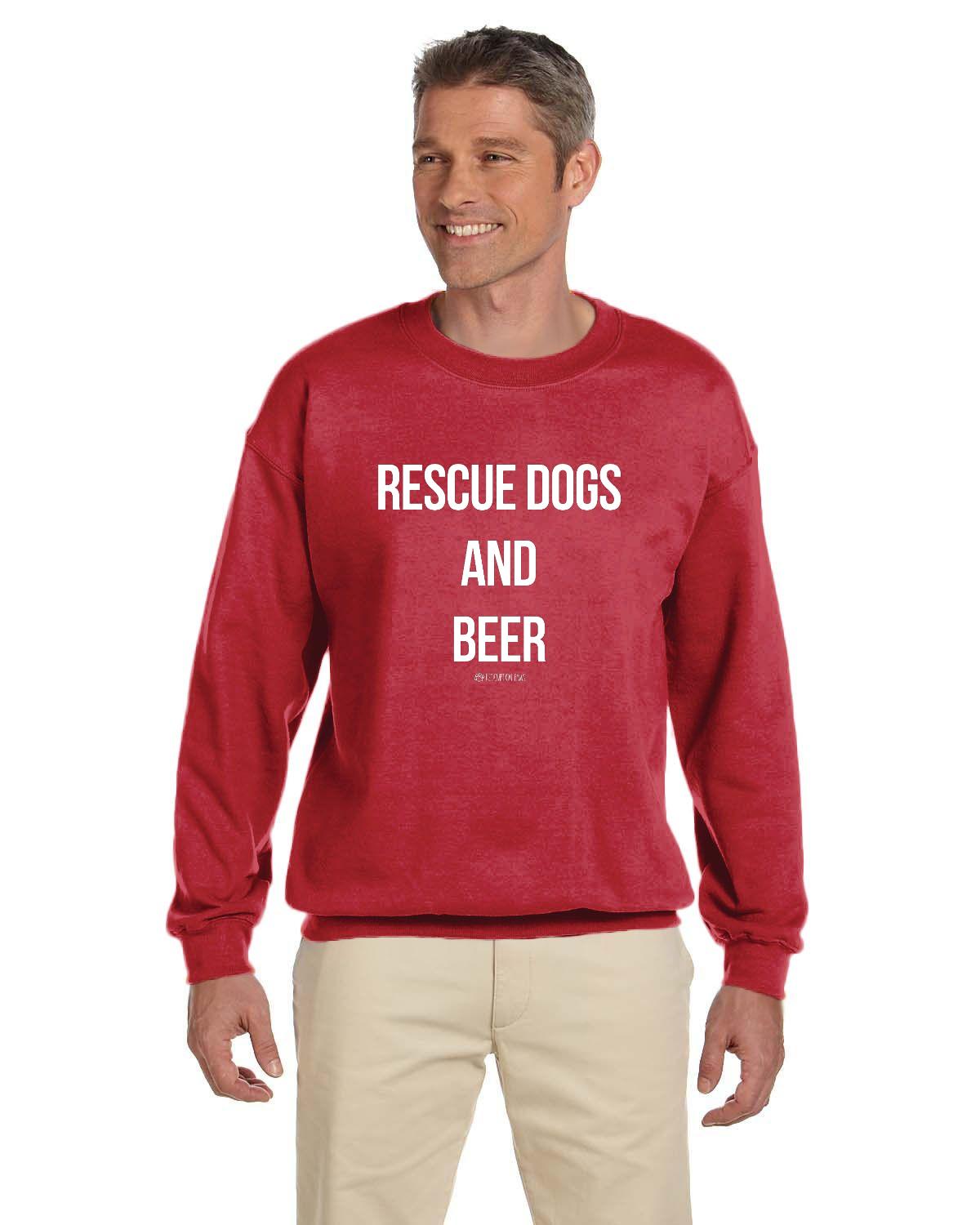 Rescue Dogs and Beer Sweatshirt
