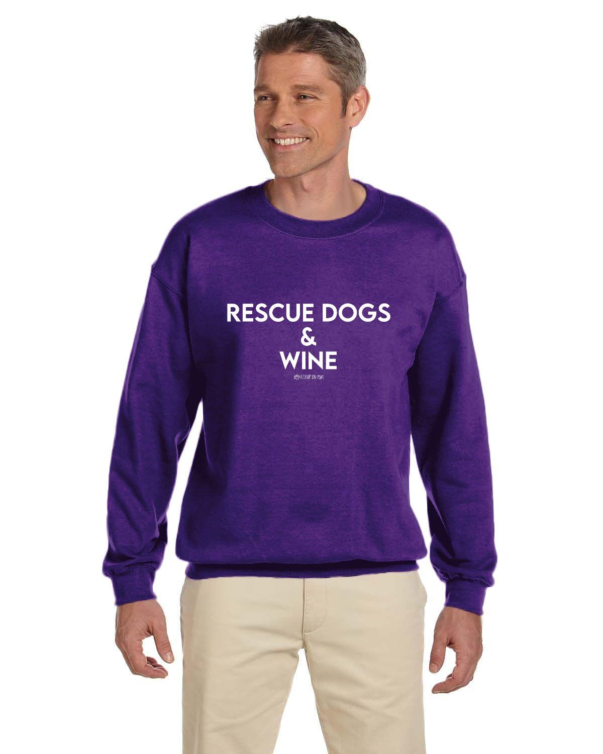 Rescue Dogs and Wine Sweatshirt