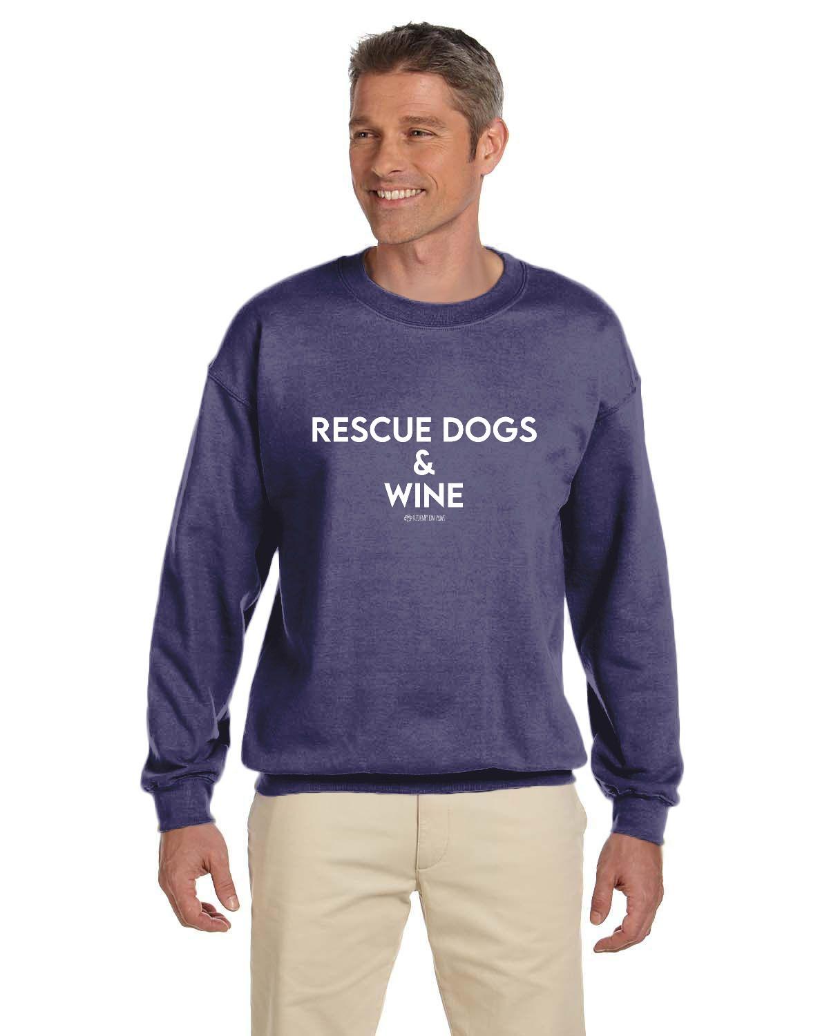 Rescue Dogs and Wine Sweatshirt