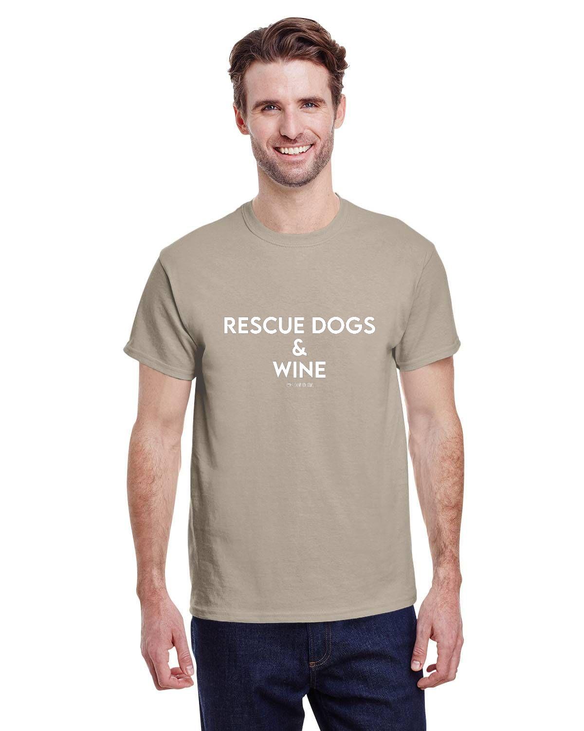 Rescue Dogs and Wine T-Shirt