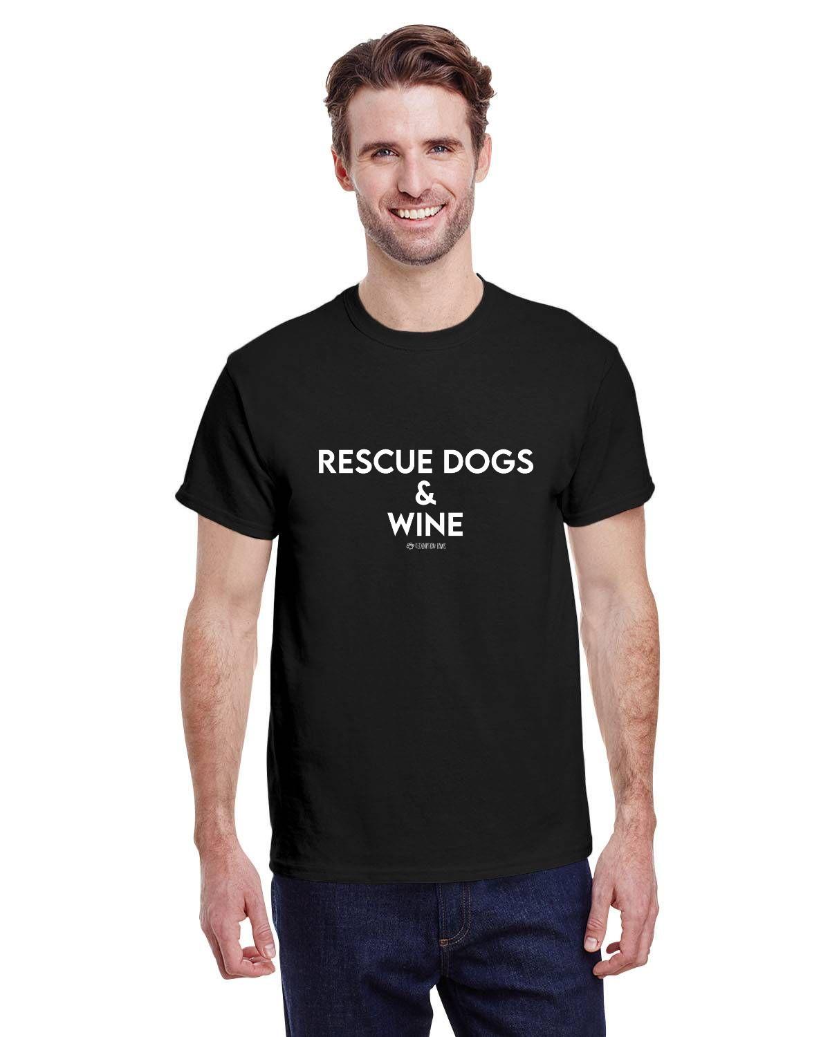 Rescue Dogs and Wine T-Shirt