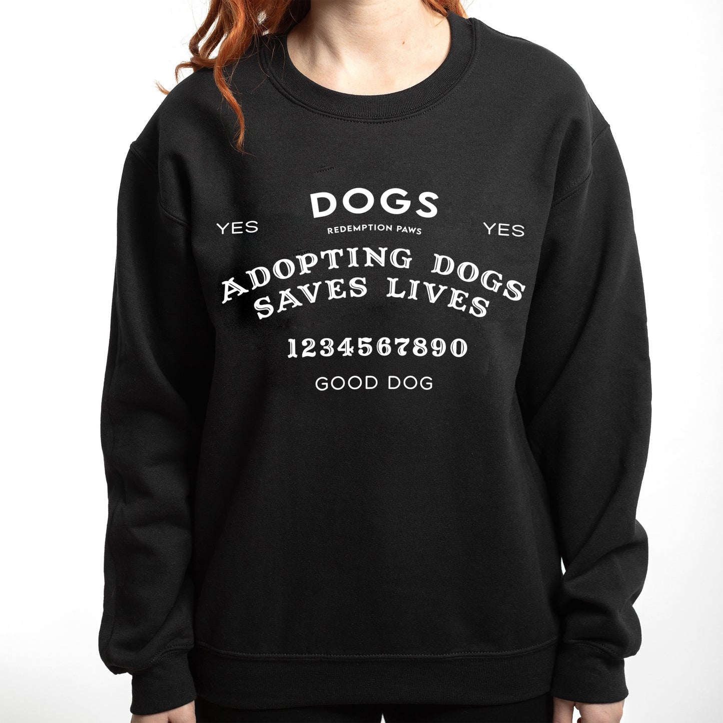 Adopting Dogs Saves Lives Ouija Sweatshirt